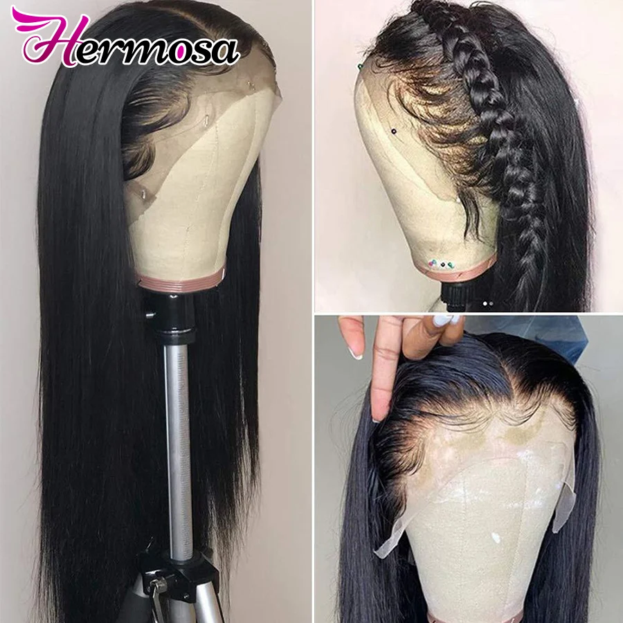 13x4 13x6 HD Transparent Human Hair Lace Frontal Wig Brazilian Straight Wig For Women