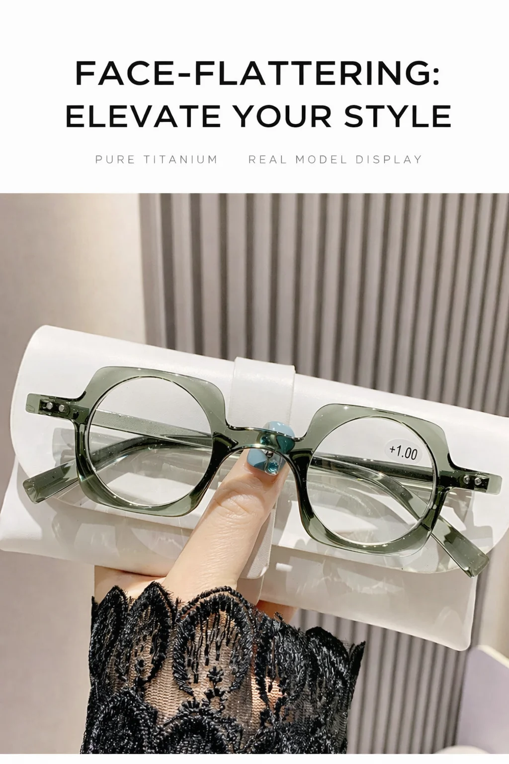 1 Stück Lesebrille mit großem Rahmen, Vintage-Stil, Anti-Blaulicht-Lesebrille, Vollrand-Rundbrille für Damen und Herren, für den täglichen Gebrauch +1,0-4,0 – Detail 2