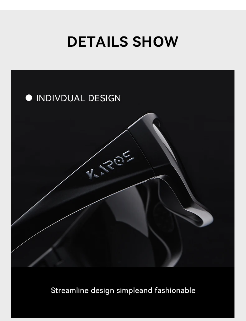 KAROS Polarisierte Farbtöne mit UV400-Schutz, modischer Vorwärts-Look für Damen und Herren, geeignet zum Angeln, Fahren, Laufen, Radfahren – Detail 6