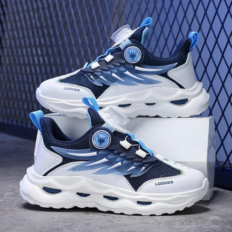 

2024 Spring and Autumn New Casual Simple Mesh Breathable Running Shoes for Medium and Big Boys and Girls Sneakers