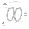WUIHA 925 Sterling Silver Real GRA Moissanite Diamonds Wedding Engagement 30 MM Hoops Earrings Anniversary Gift Fine Jewelry 2