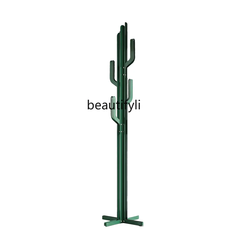 

yj Cactus Hanger Bedroom Floor Coat Rack Household Iron Art Extremely Simple Clothesline Pole