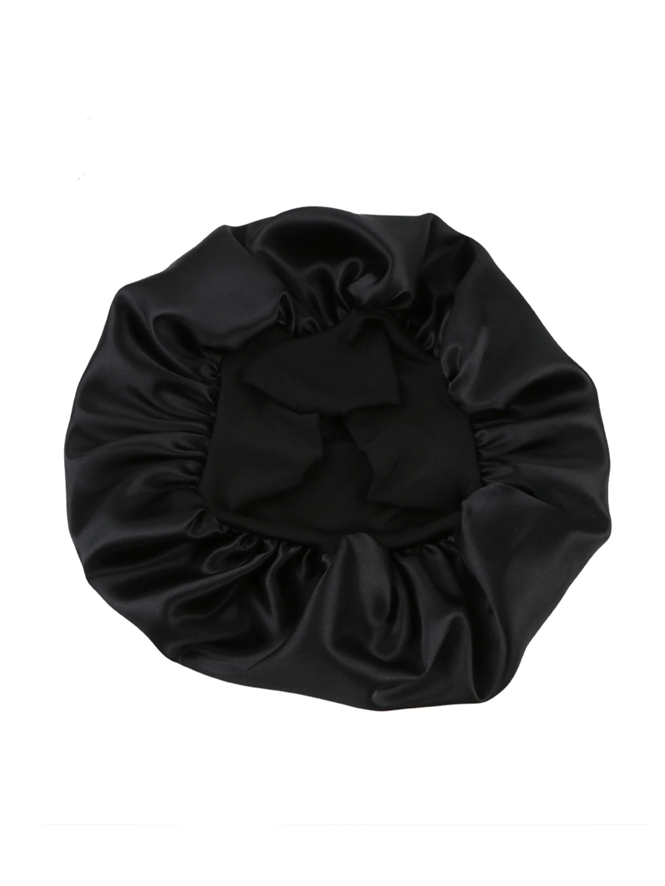 Normal adult sized Head Wrap Elastic Band Bonnet sleep cap Satin Silky Bonnet Sleep Black Pink color choice 3