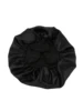 Normal adult sized Head Wrap Elastic Band Bonnet sleep cap Satin Silky Bonnet Sleep Black Pink color choice 3