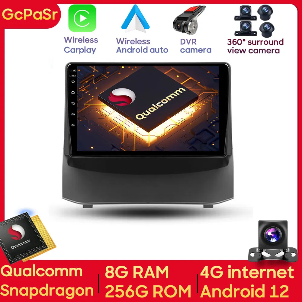 

Qualcomm Snapdragon Car Radio Multimedia Player For Ford Fiesta Mk 6 2009 - 2018 Android Navigation GPS Wireless Carplay Audio
