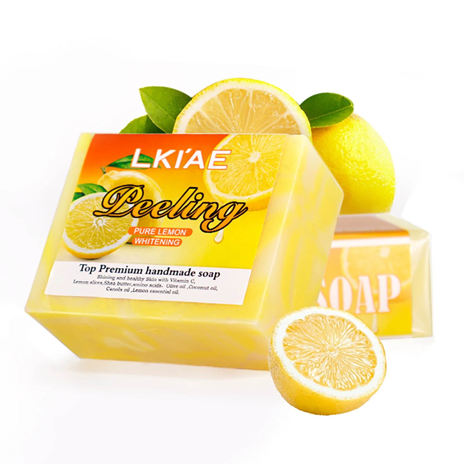 Natural Premium Beauty Products Pure Lemon Whitening Handmade Soap For Fair Glowing Skin