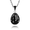 YAFFIL Lucky Meteor Easter Egg Pendant Necklace Enamel handmade Charm rhinestone Gift for Wife, Family 5