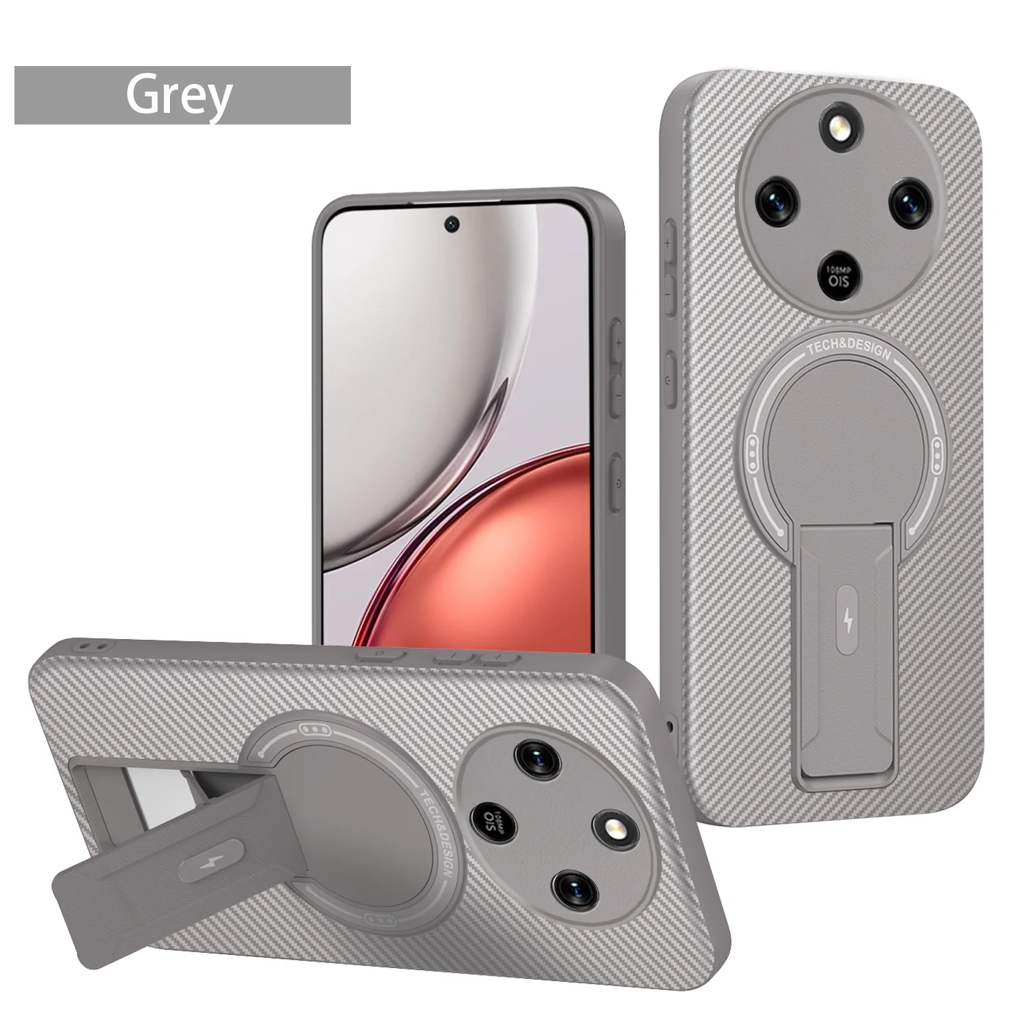Magnetic Mounting Bracket Protective Phone Case with Enhanced Back Cover