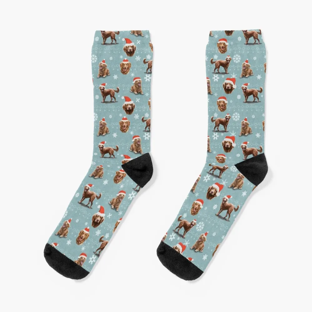 The Christmas Nova Scotia Duck Tolling Retriever Dog Socks gifts kids men cotton high quality christmas gift Mens Socks Women's стул tutti bambini для кормления high chair nova complete grey oak 611010 3590b