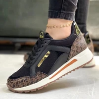 2025 New Style Women Wedges Sneakers Lace - Up Breathable Sports Shoes Casual Platform Female Footwear Ladies Vulcanized Shoes 2