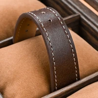 Bracelet de montre en cuir véritable 17mm 18mm 19mm 20mm 21mm 22mm, bracelet universel rétro à libération rapide 4