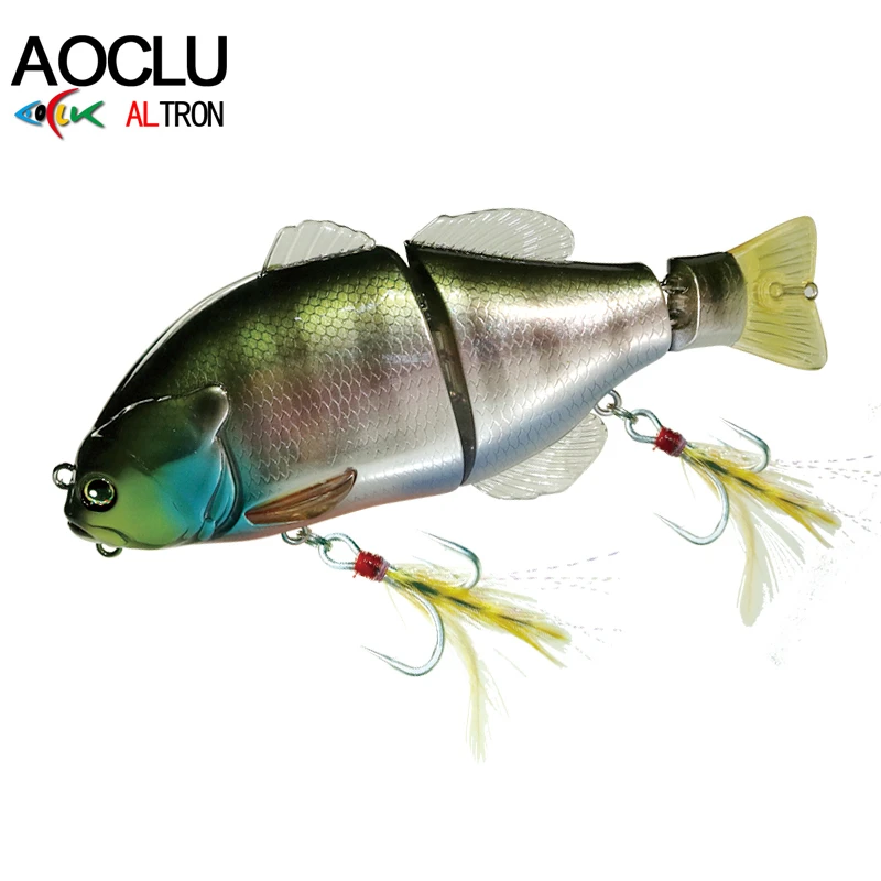 Aoclu-schwimmender Swimbait-Angel köder, Bass köder, frisches Salzwasser, bkk starke Haken, Vibration, Elritze, 160mm, 72g, 9 Farben