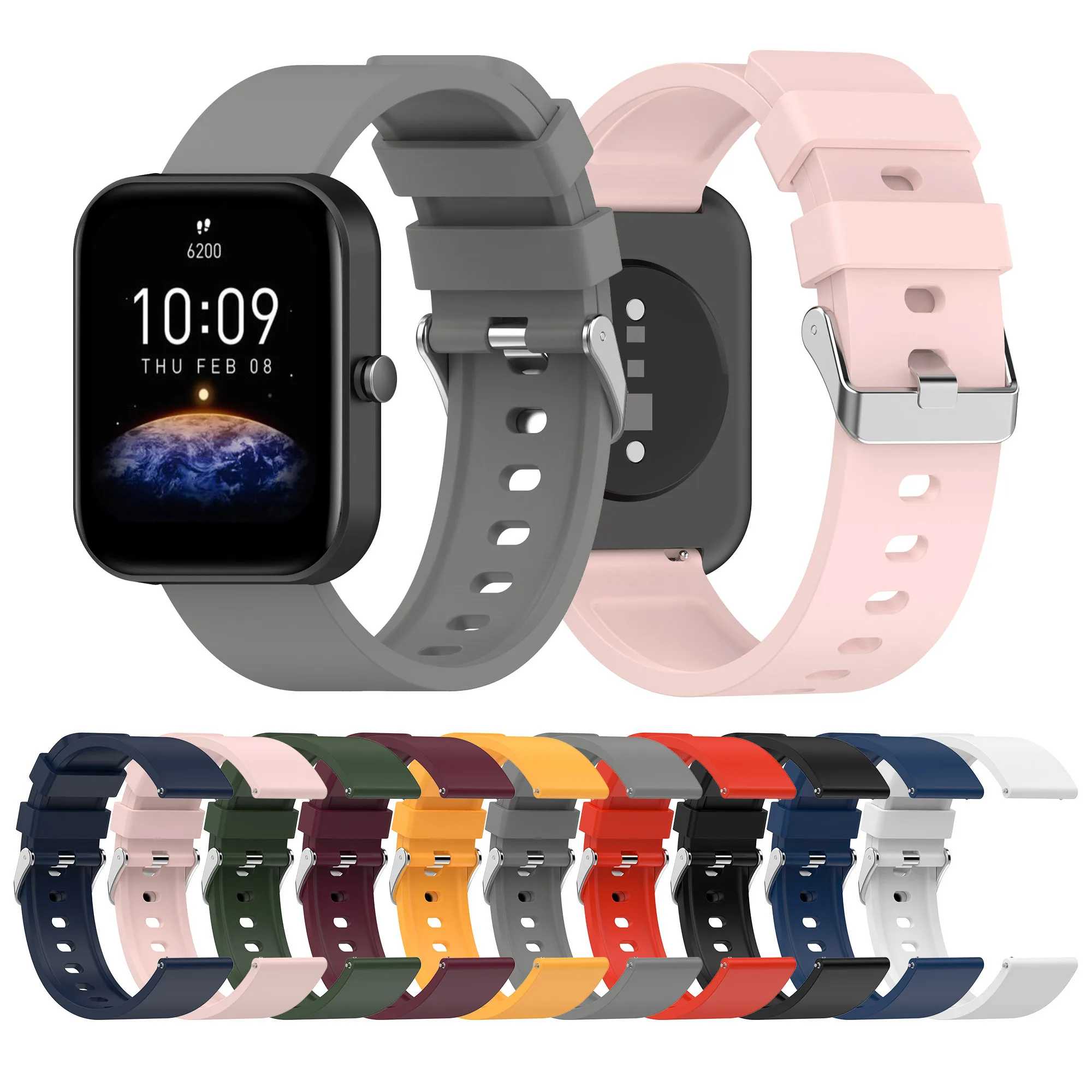 Wristband For Amazfit Bip 3 Strap Silicone 20mm Watch Band For Huami
