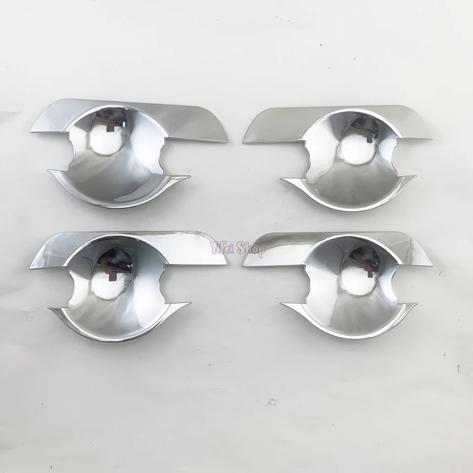 Set 9 Coprimaniglie Esterno Cromate Per Nissan Navara D40 2005-2015 - Plastica Antigraffio