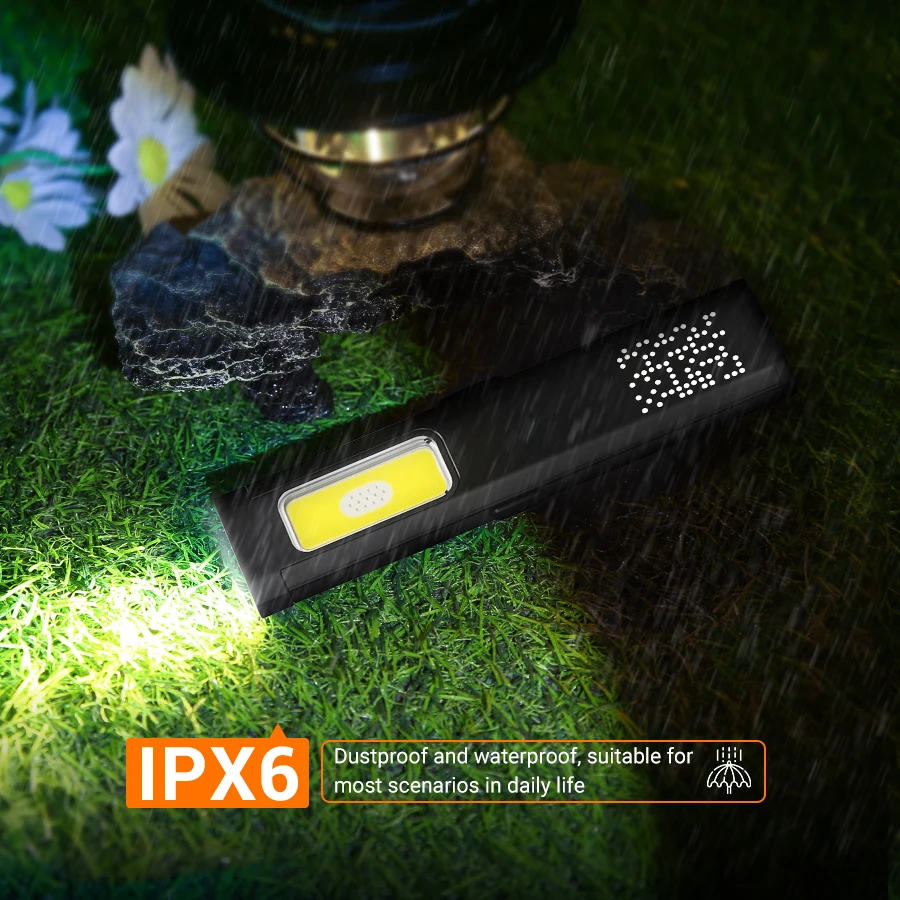 LED COB Schlüsselanhänger Taschenlampe USB-C wiederaufladbar 650LM tragbare EDC Taschenlampe Taschenlaterne Flut Notfall magnetische Arbeitsleuchte – Detail 4