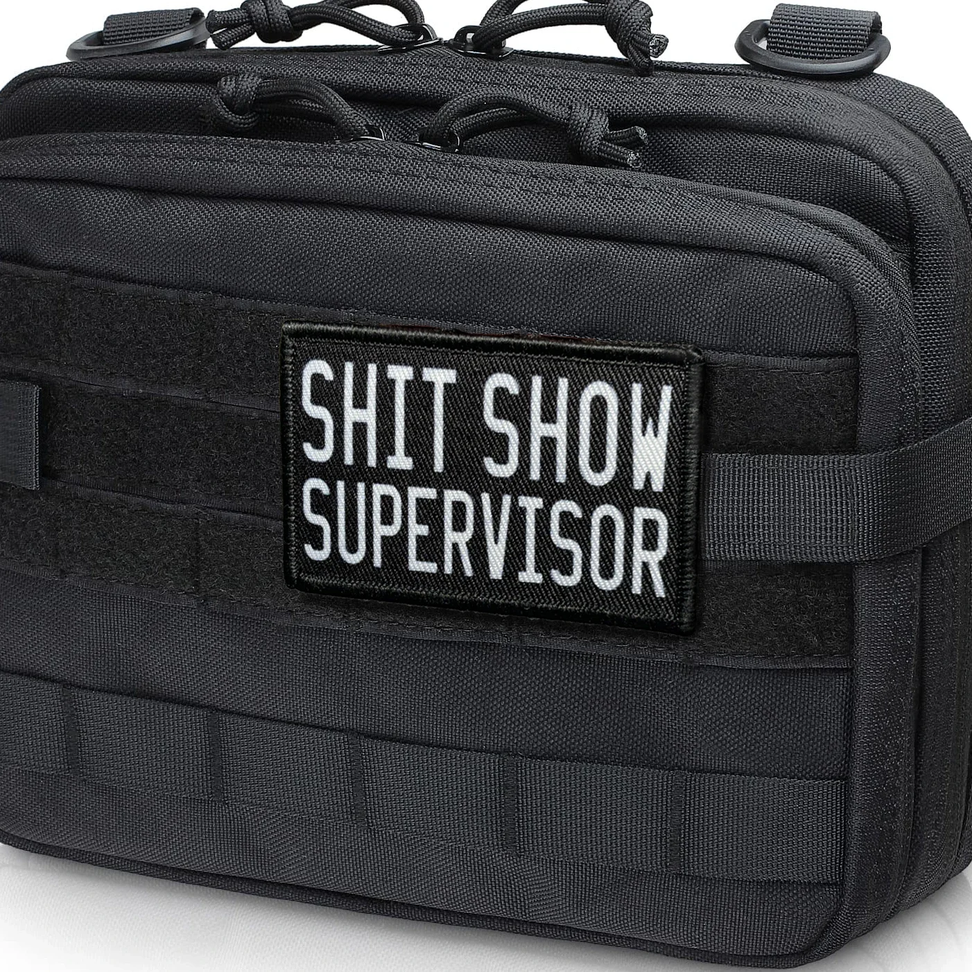Morale patch Shit show supervisor funny patch 2" x3" inch morale patch hook and loop backing