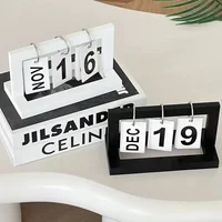 Ins Minimalist Style Living Room Office Decoration Plastic Calendar Ornament Modern Desk Accessories Simple Home Decor Crafts 3