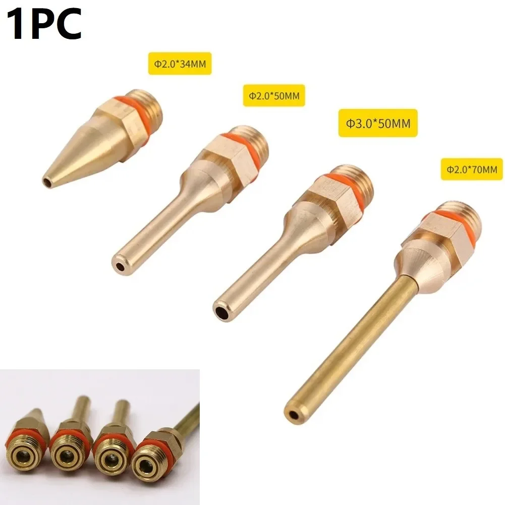 1PC Hot Melt Glue Stick Nozzle 11mm Pure Copper Small-bore Long Short Large 2.0x50mm For Welding Soldering Tools