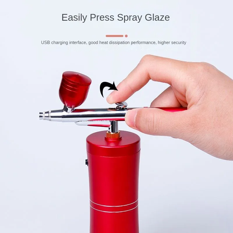 Pottery Glazing Tool Pottery Portable Spray Glaze Pen Stainless Steel Watering Can Glazing Tool No Air Pump Pigment Spray Gun