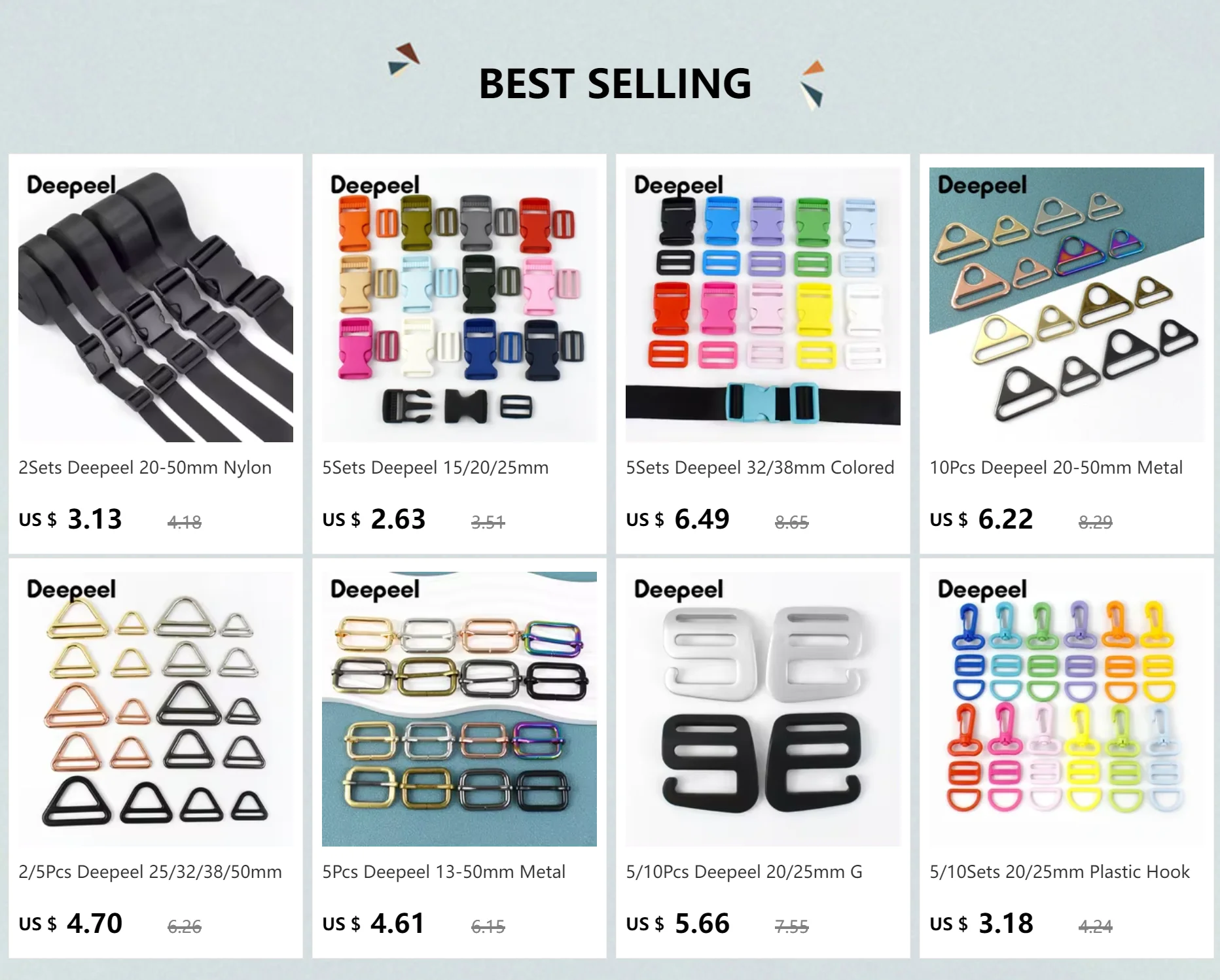 Description Picture 2 of item5/10/20Pcs 25mm Metal Bag Buckles D Ring Belt Clasp Bags Strap Adjust Slider Hooks Handbag Garment DIY Hardware Accessories