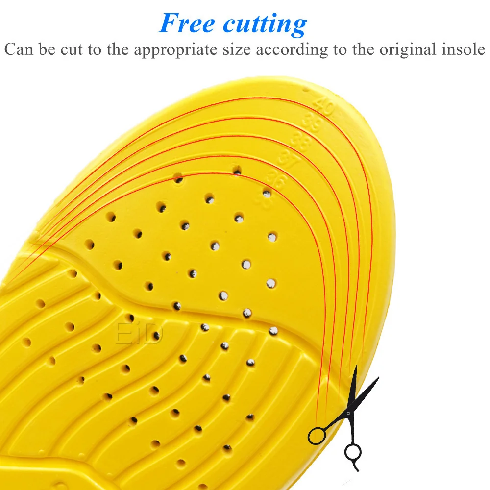 Schuh Einsätze Pad Weiche Sport Einlegesohlen Memory Schaum Atmungsaktive Outdoor Laufschuhe Silikon Gel Kissen Orthopädische Einlegesohlen EU 35-47 größe – Detail 20