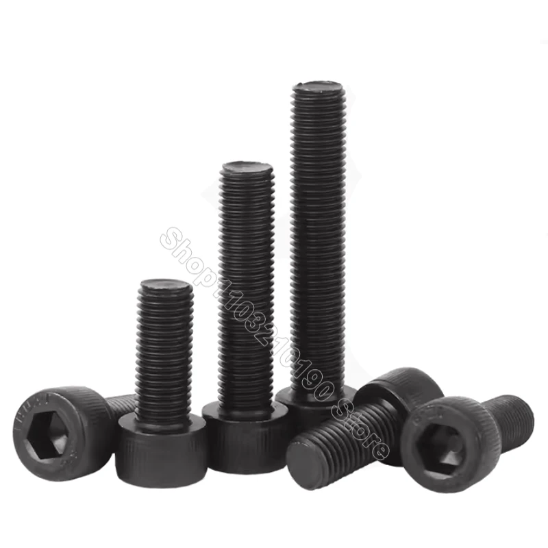 10 Vis à Tête Hexagonale Creuse M6x75mm – Acier Allié 12.9, Noir (Uxcell)