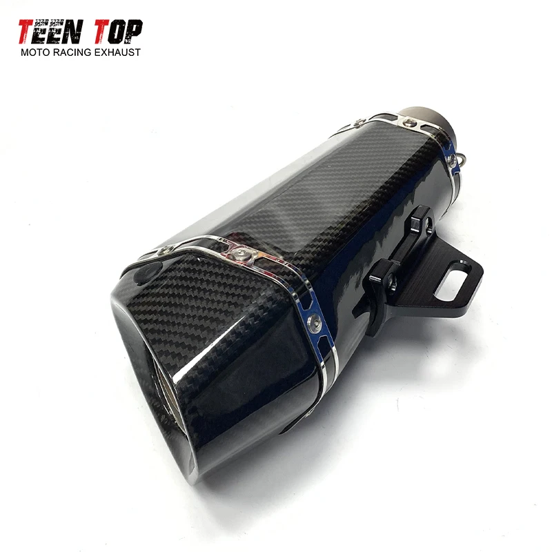 Universal Motocycle Exhaust Muffler 51mm 60.5mm Modified Escape Moto Carbon AK Exhaust BJ300GS BJ300 TNT300 Tornado 302R TRK502X - Image 4