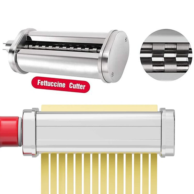 Description Picture 5 of itemPasta Roller Maker Attachment Machine Fettucine Spaghetti For Kitchenaid Accessories Noodle Stainless Speed KA Stand Mixer Tools