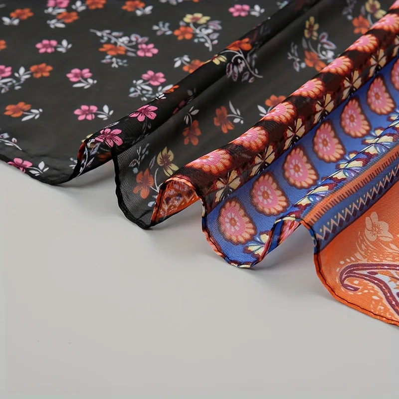 Sciarpa Di Seta Morbida, Hijab Elegante O Scialle, Colore Grigio, Rigata, Lusso