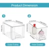 Vtopmart 4 Pack Large Stackable Storage Drawers,Clear Acrylic Drawer Organizers with Handles, Easily Assemble for Bathroom 3