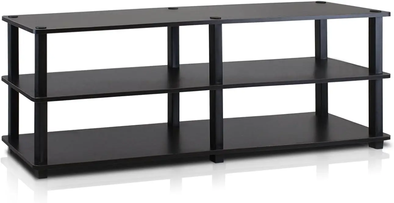 Turn-S-Tube 3-Tier TV Stand and End Tables Set (Espresso/Black)