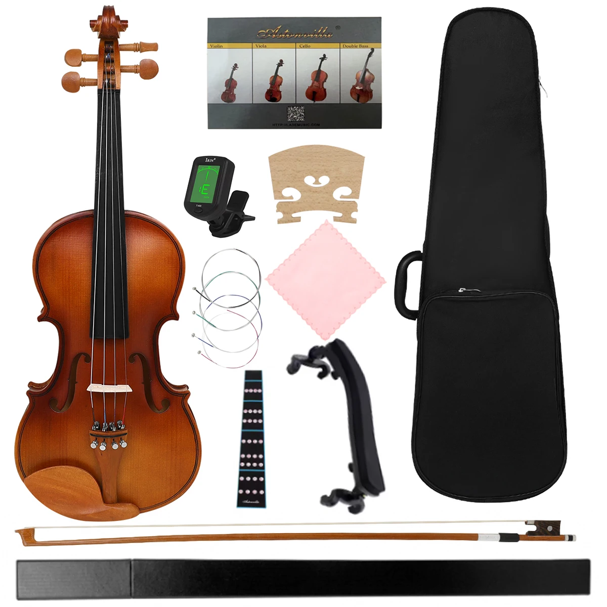 AV-213 4/4 Violine Tiger Muster Sperrholz Violine Set Saiteninstrument Akustische Klassische Geige Mit Fall Musikinstrument Teil – Detail 2