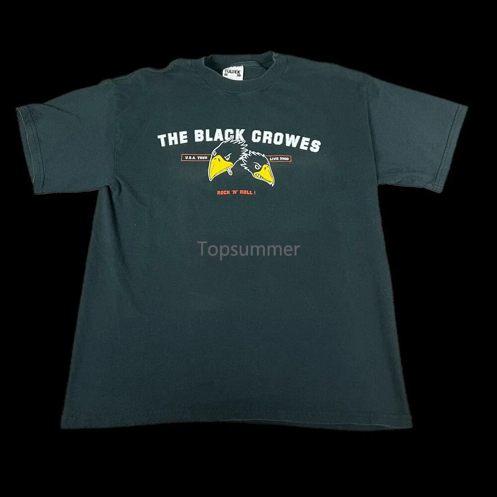 

Vtg Blacks Crowes T-Shirt Usa Tour Live 2000 Black Large Band Concert Tee