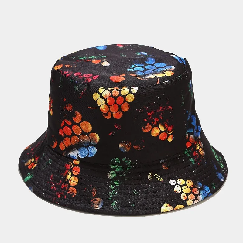 2022 Flower Print Women Bucket Hat Lady Panama Caps Fashion Female Top Basin Hats Fisherman Hat Girls 14