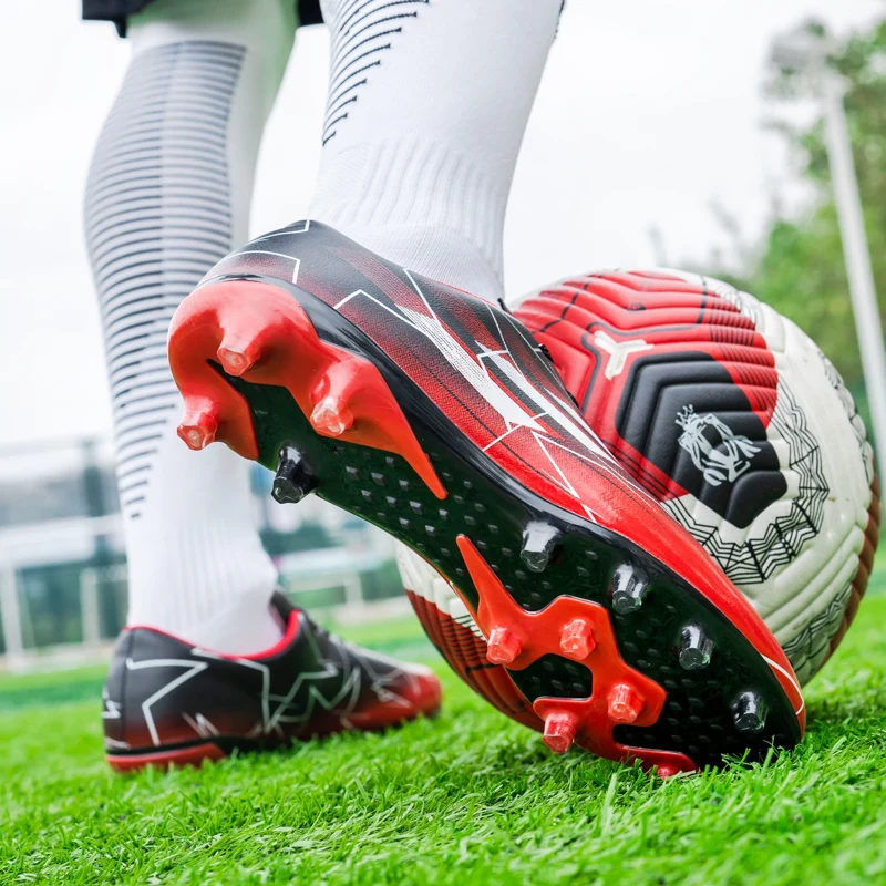 

666 Ультралегкая Мужская футбольная обувь, нескользящая женская обувь для детей TF/FG, тренировочные футбольные кроссовки, Chuteira Campo 35-45