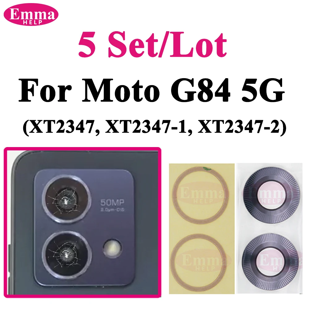 Enhanced Back Camera Glass Lens with 3M Adhesive - 5 Piece Set for Optimal Rear Camera Protection