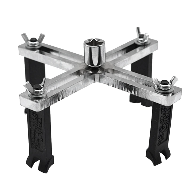 

Fuel Tank Pump Disassembly Gasoline Pump Wrench Universal Removal Tool Set 4-Jaw