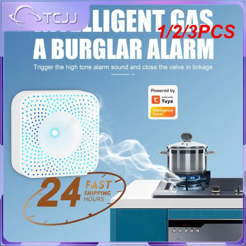 

1/2/3PCS Tuya Natural Gas Sensor Combustible Household Smart LPG Gas Leak Alarm Detector Smart Life Security Protection