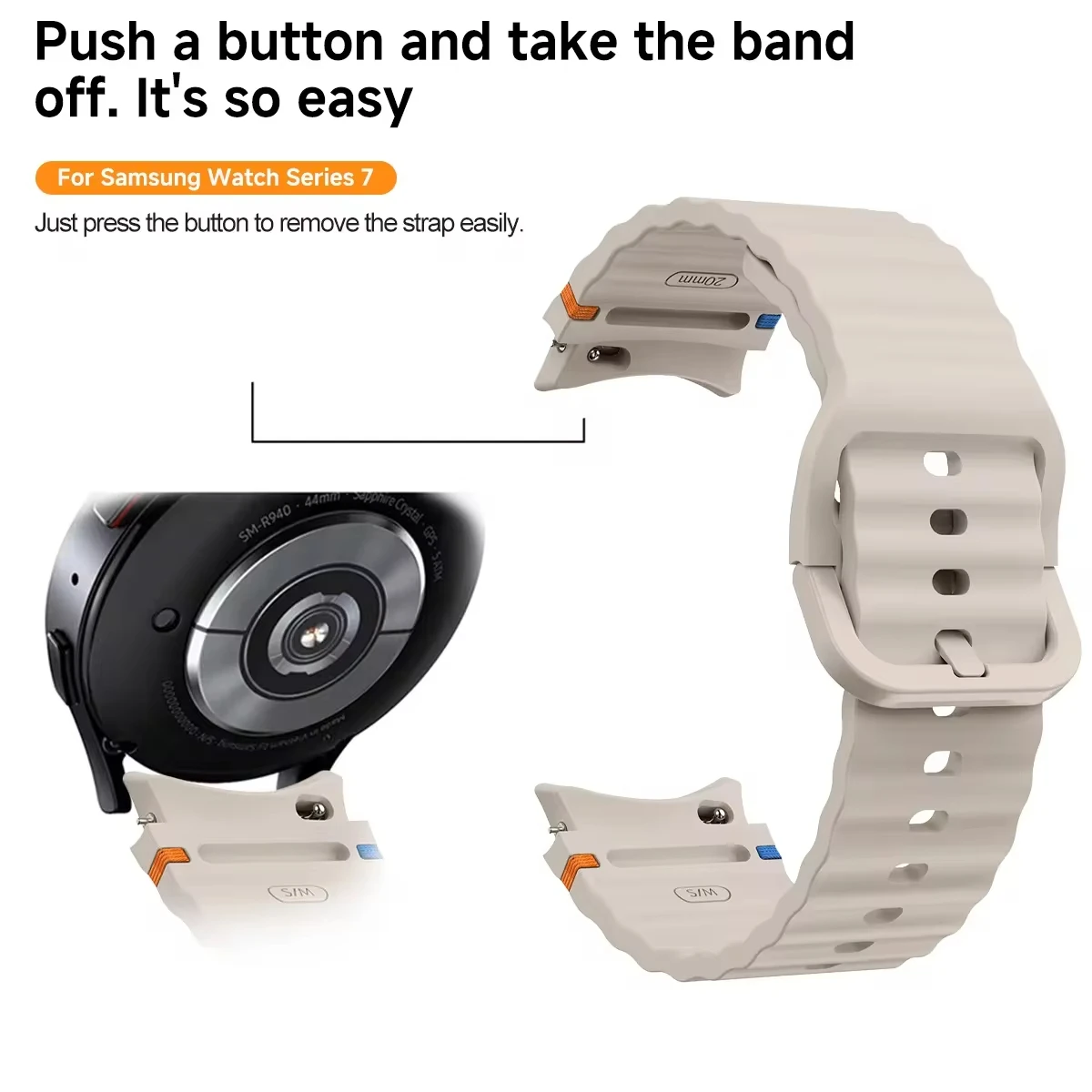 Premium Silicone Strap for Smartwatches - Durable and Comfortable Design