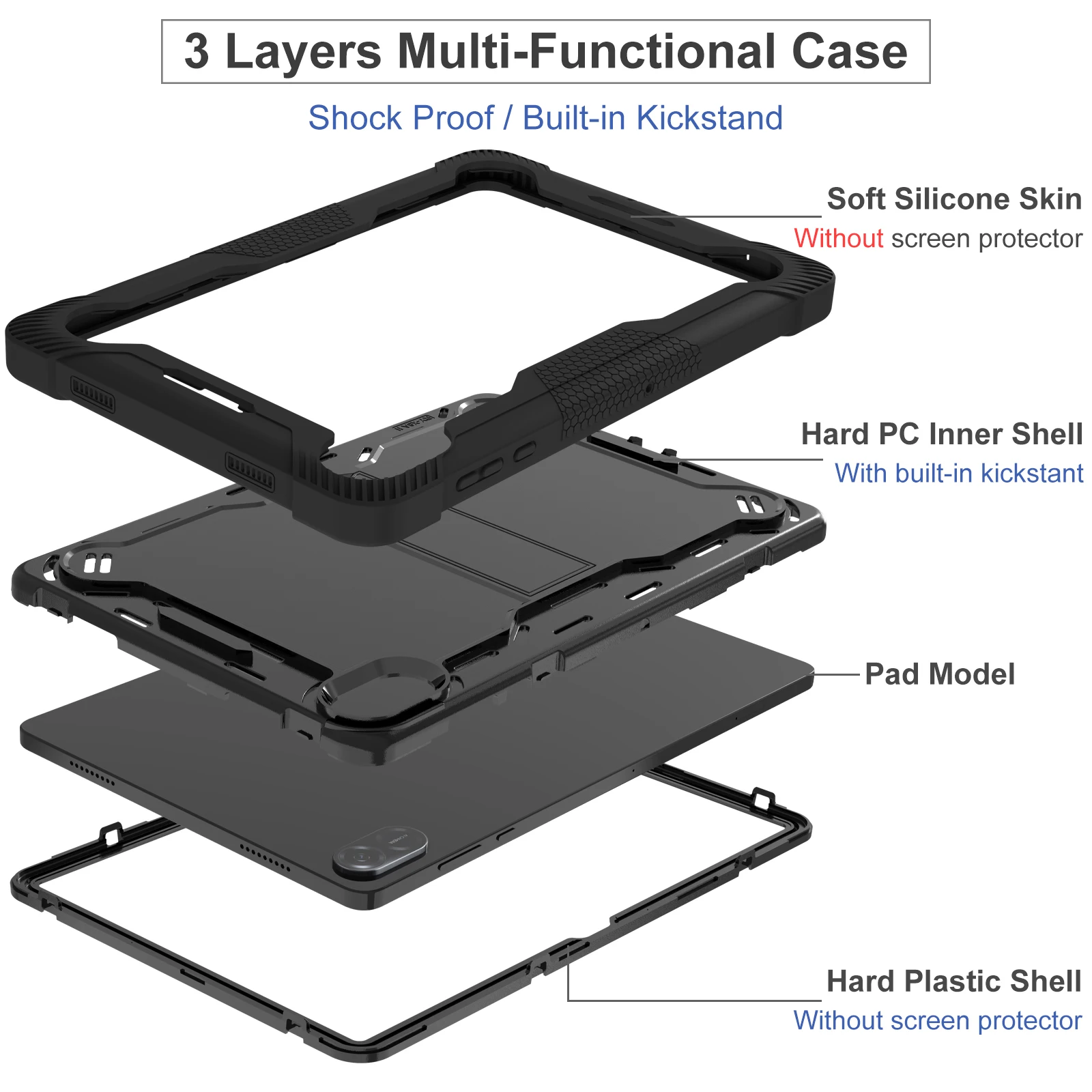 Rugged Shockproof Stand Case