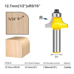 Premium Corner Round Over Edging Router Bit for Woodworking - 1/2 Inch Shank