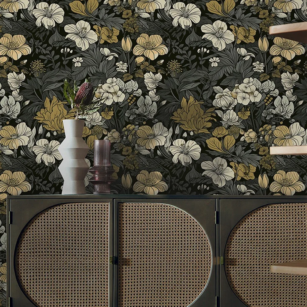 tropical plant leaves wallpaper para sala de 03