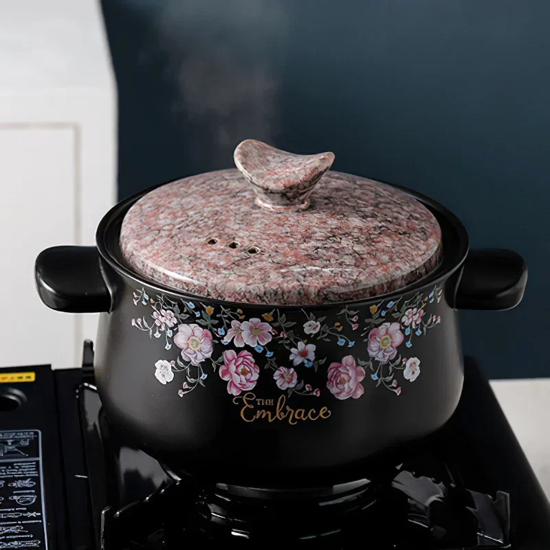 Pot En Argile Chinois/coréen Pour Cuisson - 0,5L - Avec Couvercle - Compatible Four Et Lave-vaisselle