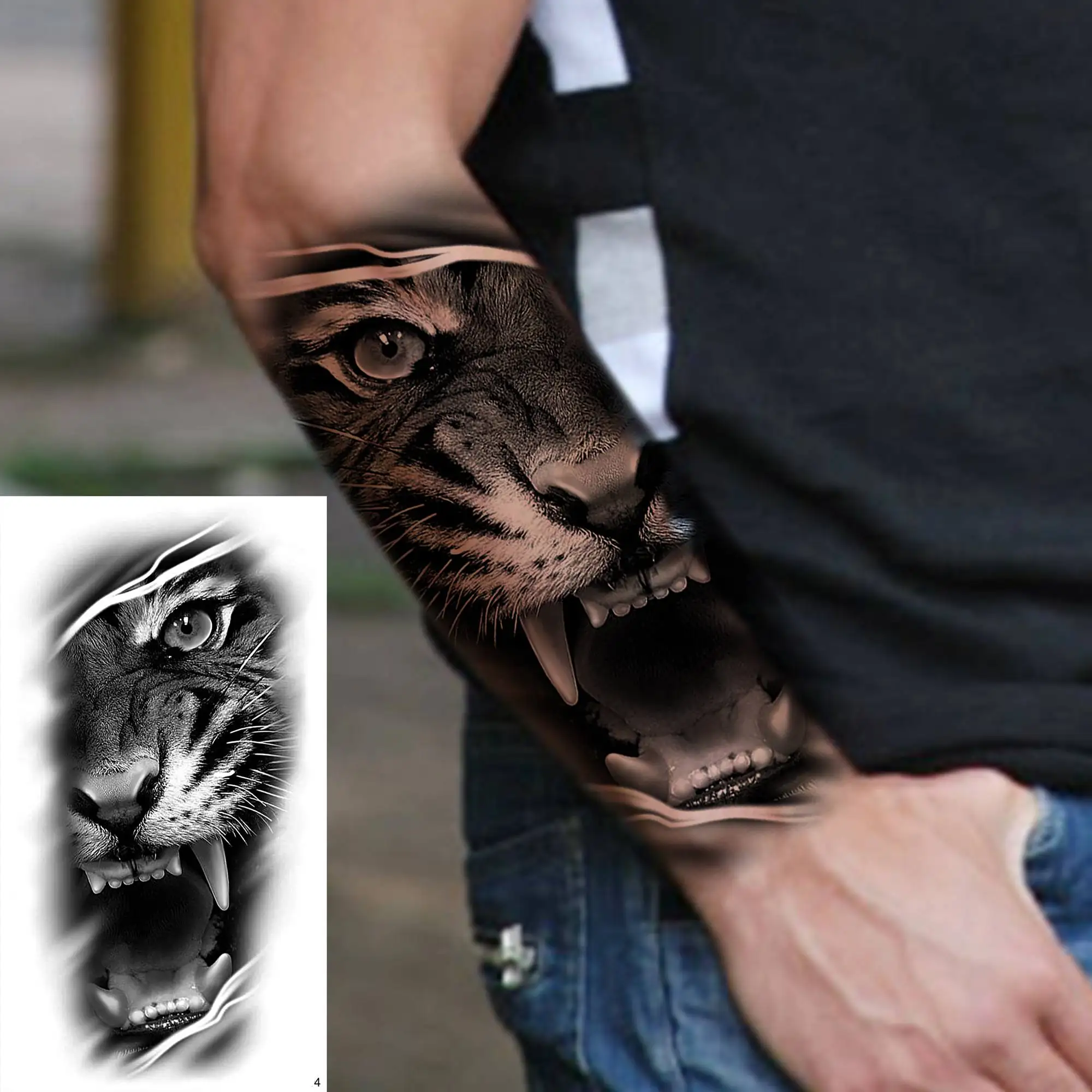 Tatuagem de Tigre na Costela: A Escolha Perfeita para Quem Busca Impacto  Sem Dor, image size:2000x2000