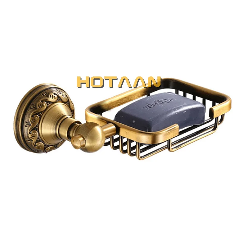 Solid Aluminum Wall-Mounted Antique Brass Soap Basket Stylish Bathroom Soap Dish Holder for Modern or Vintage Bathrooms soap holder soap dish rack