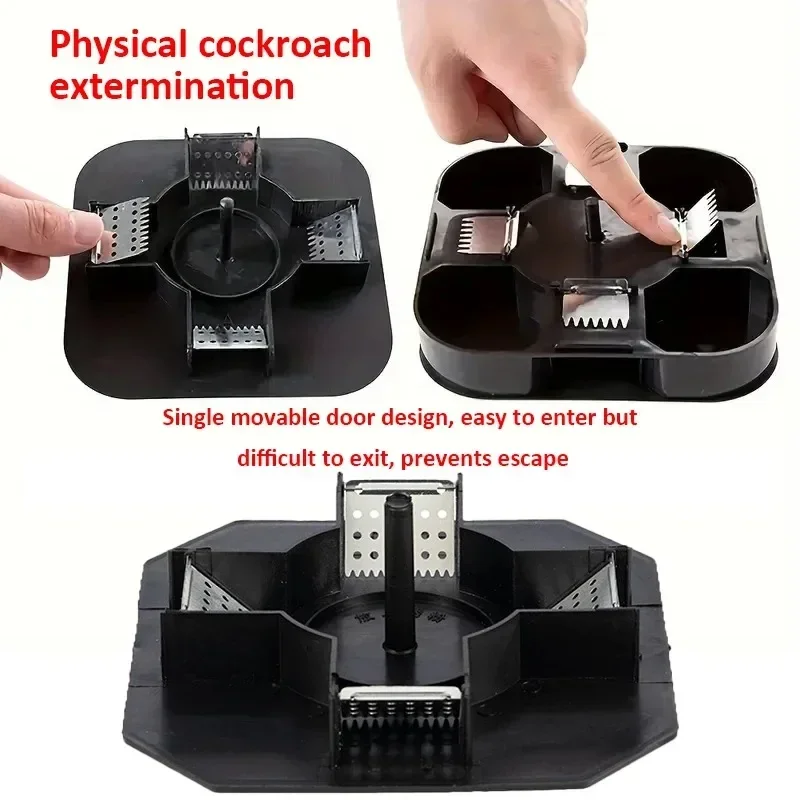 Cockroach Trap Bug Catching Tool Cockroach Box with Cockroach Feed Safety Physical Bug Size Pass Kill Trap Home Indoor Kitchen