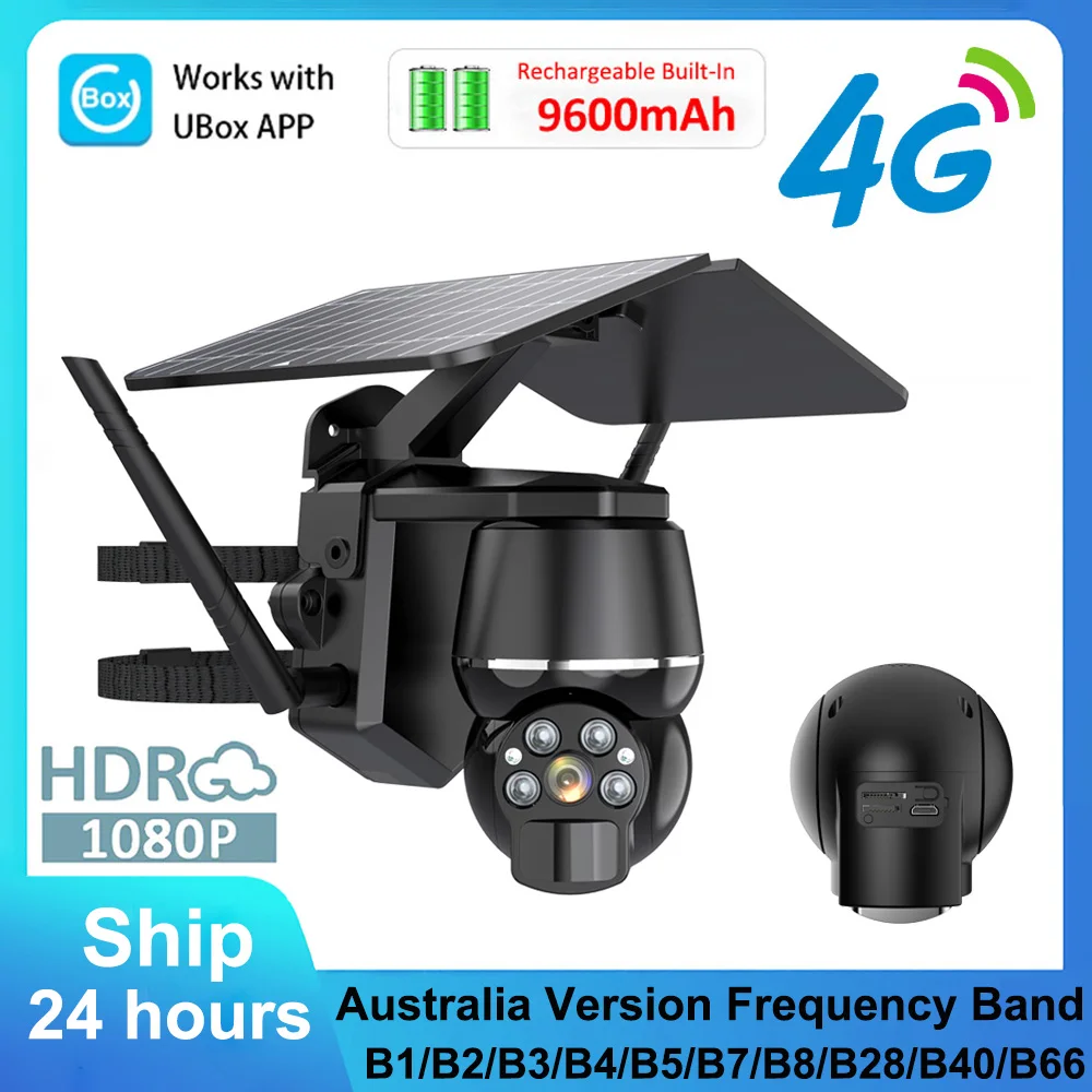 4G Sim AU Band 2MP Outdoor Security Camera Color Night Vision CCTV
