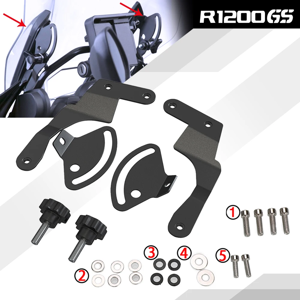 

R1200GS R1250GS Adventure Windshield Support Holder Windscreen Strengthen Bracket Kits For BMW R1200 R1250 GS ADV Accessories