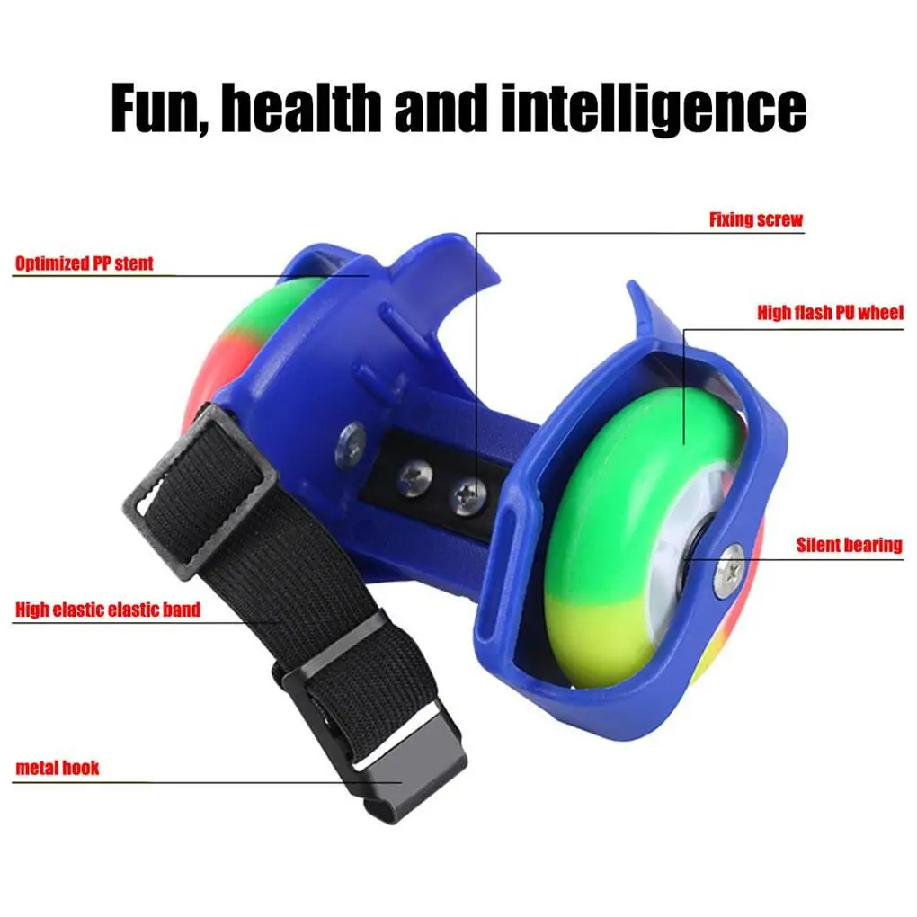 Child Heel Wheel Skates Boys Girls Safe Adjustable Glowing Roller Skate