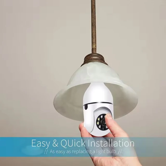 4G WiFi IP Camera E27 Bulb Cam 3MP Wireless Baby Monitor AI Tracking Security Video Surveillance Pet Cam SmartLife Indoor 5